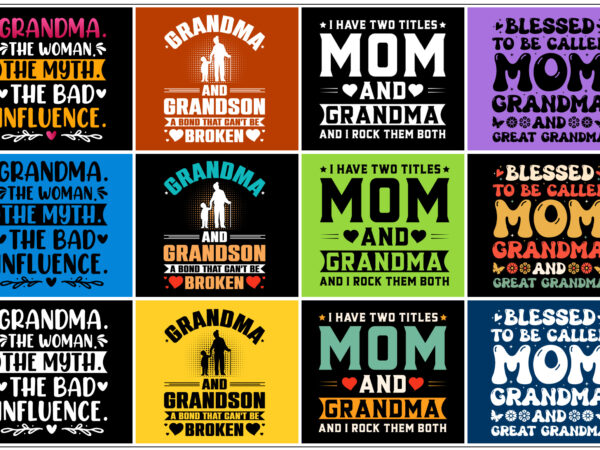 Grandma t-shirt design bundle