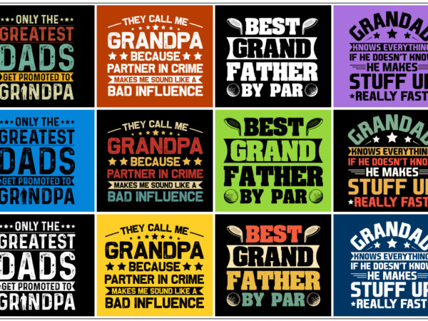 Grandpa t-shirt design bundle