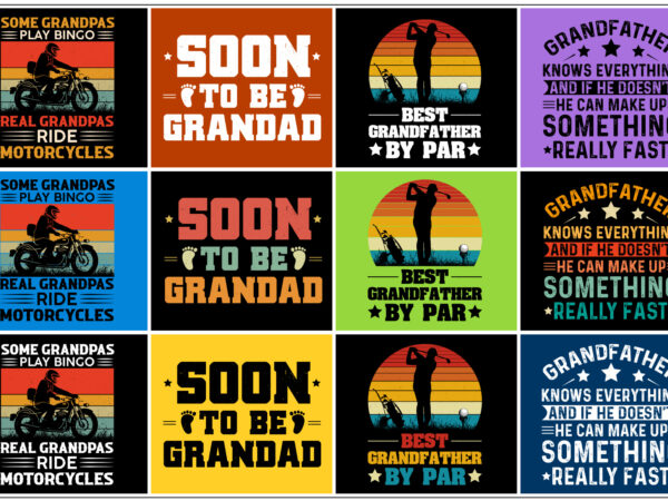 Grandpa t-shirt design bundle