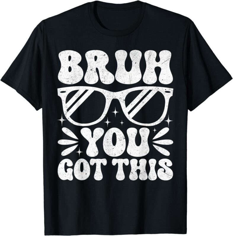 Groovy Bruh You Got This Testing Day Rock The Test Boys Mens T-Shirt