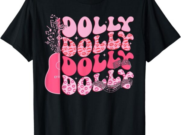 Groovy dolly first name guitar pink cowgirl western t-shirt