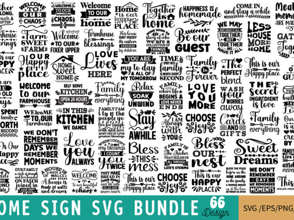 Home sign t-shirt bundle home sign svg bundle