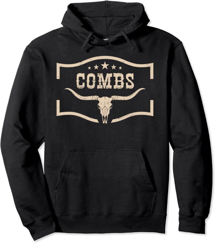 Howdy Combs Western Personalized Combs Family Pride Pullover Hoodie