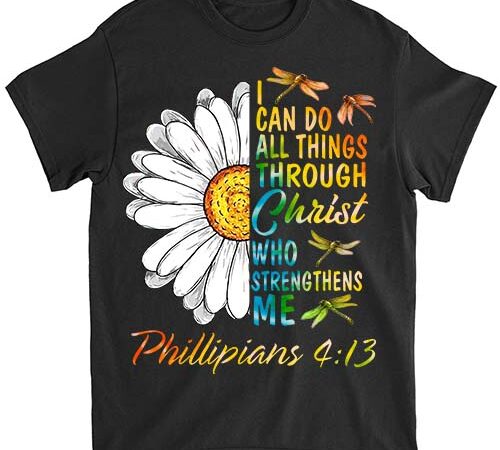 I can do all things through christ religious, butterfly art t-shirt ltsp