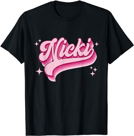 I Love Nicki Vintage Proud Name Nicki Distressed Gift Idea T-Shirt