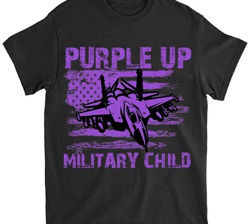 I purple up month of military child kids air force us flag t-shirt ltsp