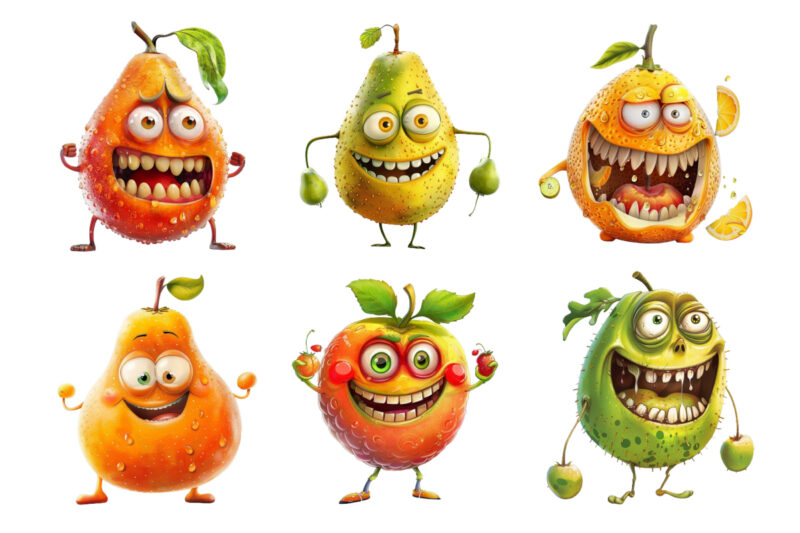 funny fruit character