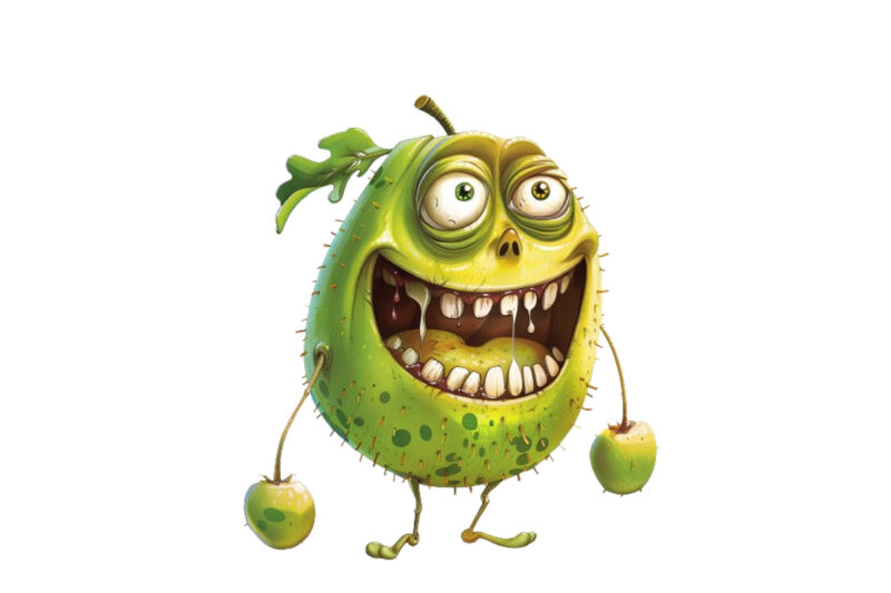 funny fruit character