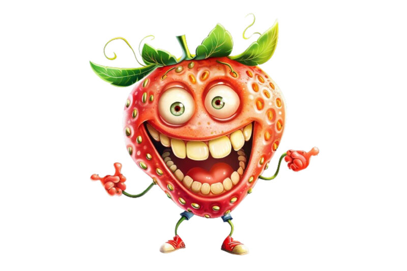 funny fruit character