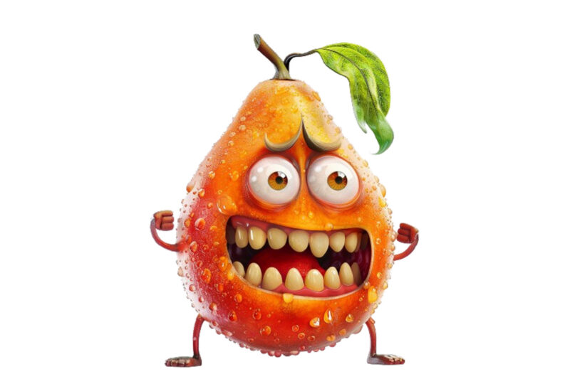 funny fruit character