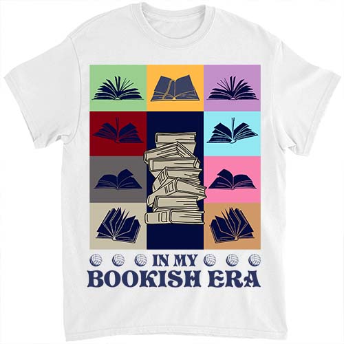 In My Bookish Era Retro Vintage Bookish Sport Game Day T-Shirt ltsp png file