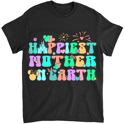 In My Happiest Mother On Earth Era Groovy Mom Mother_s Day T-Shirt ltsp png file