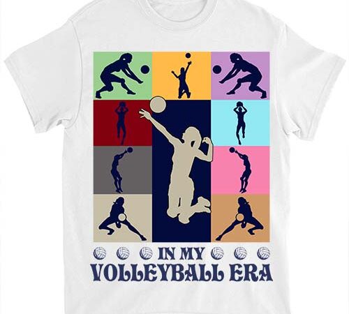 In my volleyball era retro vintage volleyball sport game day t-shirt ltsp