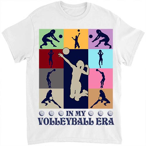 In My Volleyball Era Retro Vintage Volleyball Sport Game Day T-Shirt ltsp