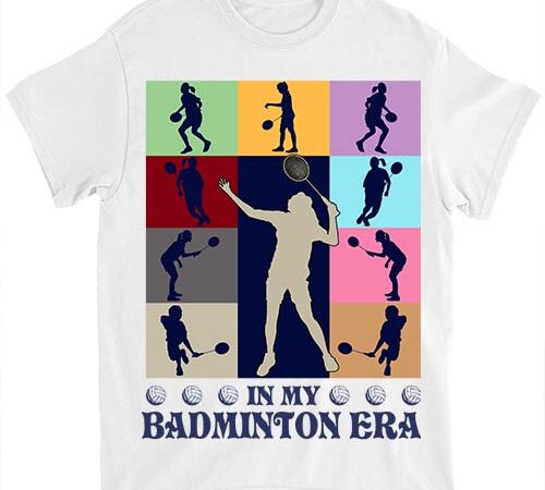 In my badminton era retro vintage badminton sport game day t-shirt ltsp