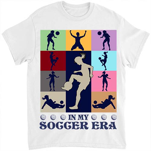 In My soccer Era Retro Vintage soccer Sport Game Day T-Shirt ltsp