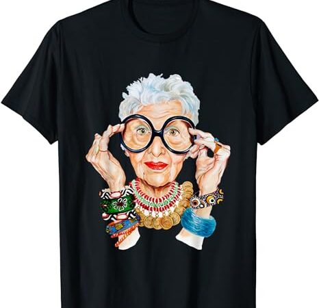 Iris apfel t shirt design for sale