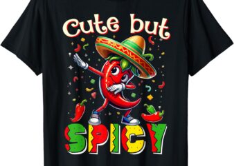 Kids Cinco De Mayo Mexican Cute But Spicy Chili Boys Girls T-Shirt