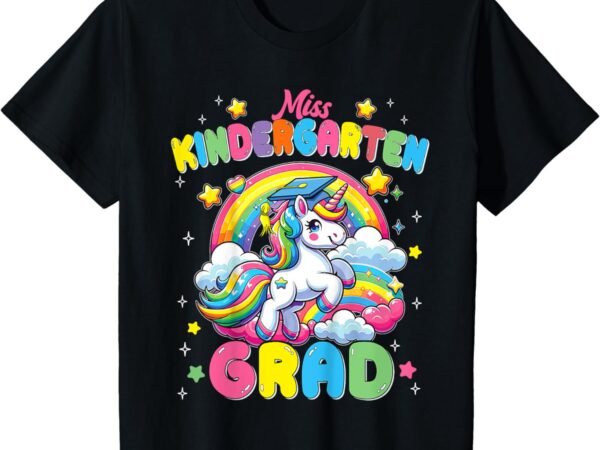 Kids miss kindergarten grad unicorn last day of school girls t-shirt