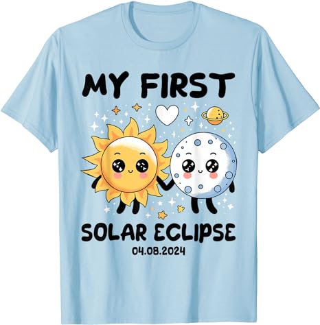 Kids My First Solar Eclipse Toddler Boys Girls April 8 2024 T-Shirt