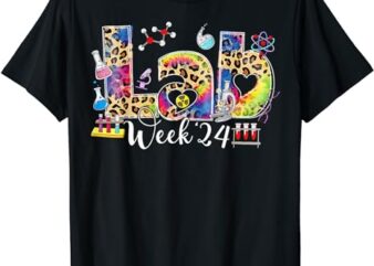 Lab Week 2024 Laboratory Tech Leopard Medical Technician T-Shirt