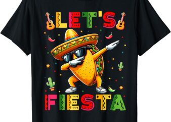 Let’s Fiesta Taco Cinco De Mayo Boys Men Kids Mexican Party T-Shirt