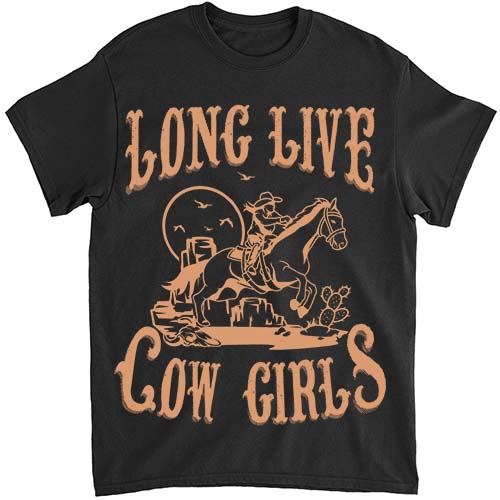 Long Live Howdy Rodeo Western Country Southern Cowgirls T-Shirt ltsp png file