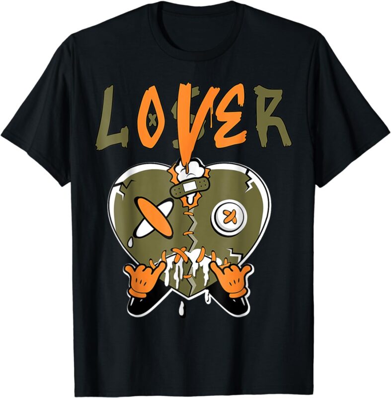 Loser Lover Drip Heart Olive Green 5s Matching For Men Women T-Shirt