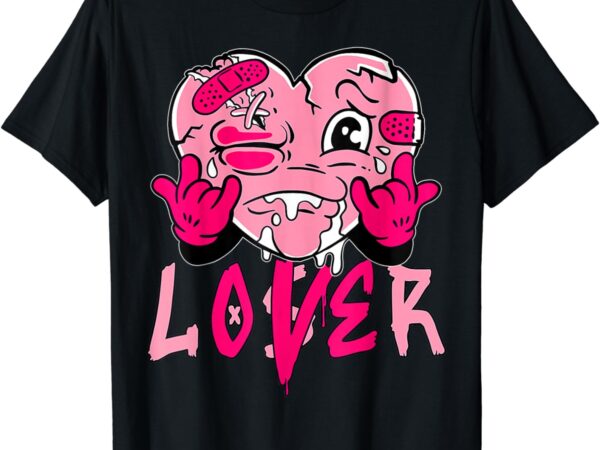 Loser lover pink drip heart matching tee for men women t-shirt