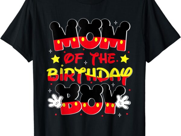 Mom and dad birthday boy mouse family matching t-shirt