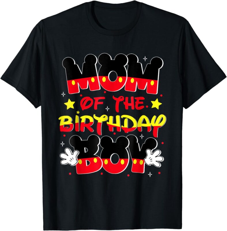 Mom And Dad Birthday Boy Mouse Family Matching T-Shirt