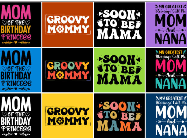 Mom mama mommy t-shirt design bundle