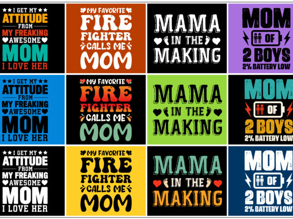 Mom mama t-shirt design bundle