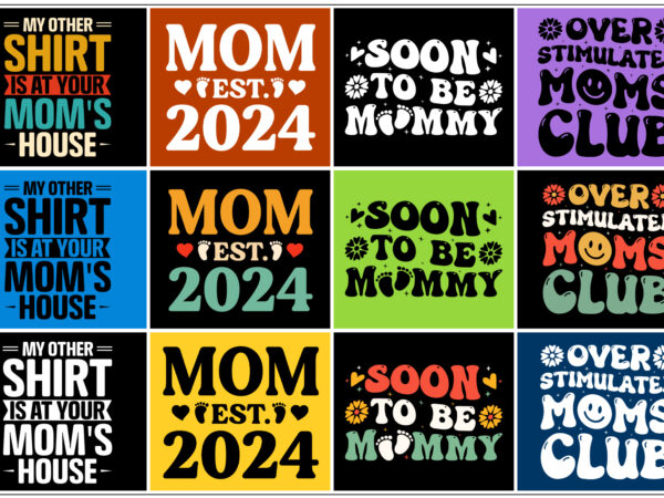 Mom mommy t-shirt design bundle