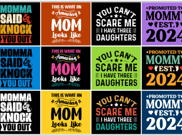 Mom mommy t-shirt design bundle