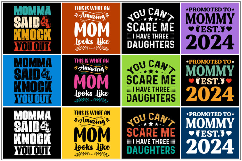 Mom Mommy T-Shirt Design Bundle