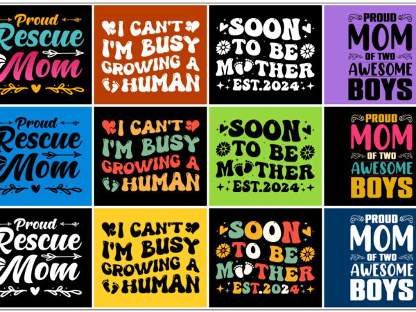 Mom mother t-shirt design bundle