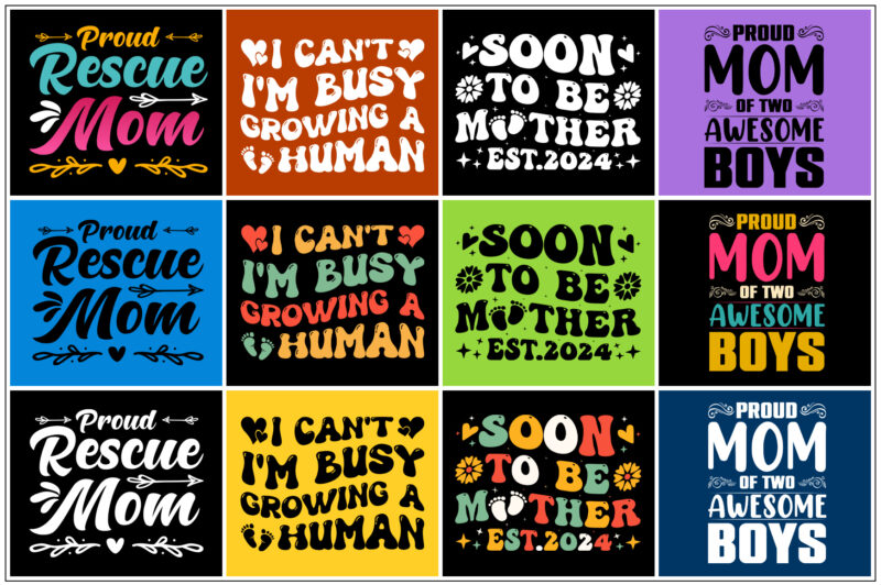 Mom Mother T-Shirt Design Bundle