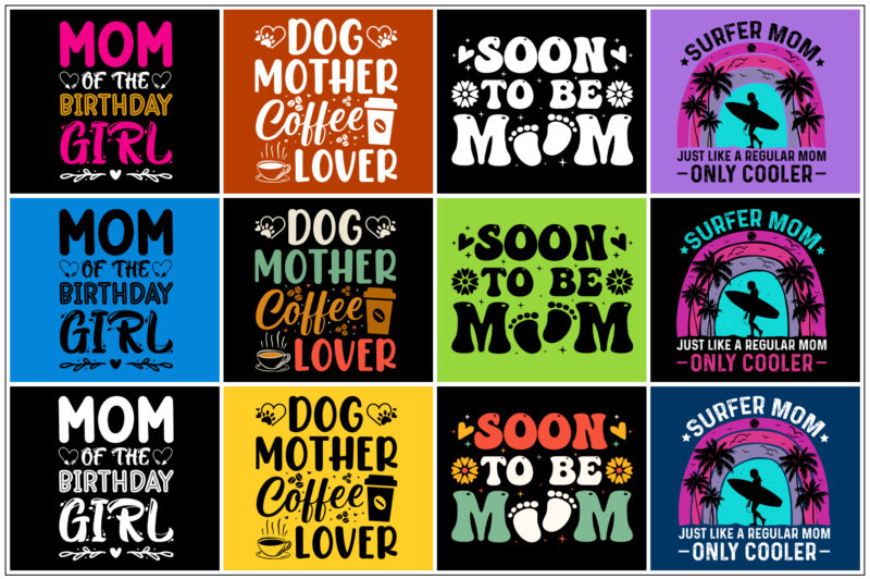 Mom Mother’s Day T-Shirt Design Bundle