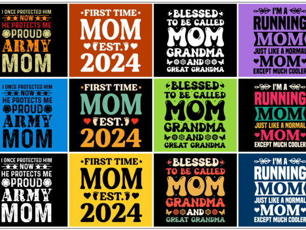 Mom mothers day t-shirt design bundle