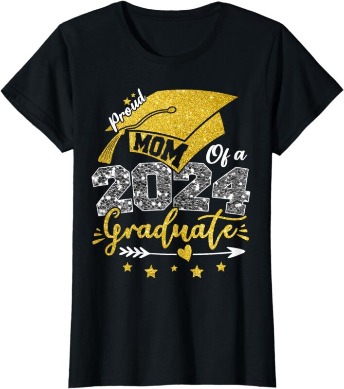 Mom Senior 2024 Proud Mom of a Class of 2024 Graduate Mother T-Shirt