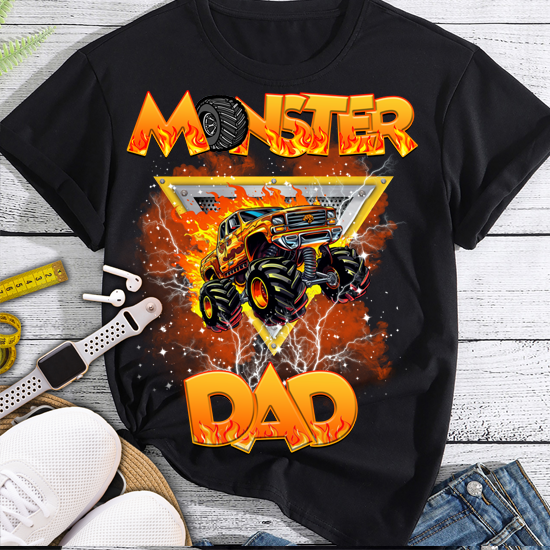 Monster Truck Dad Monster Truck Are My Jam Lovers Father_s Day T-Shirt PN LTSP