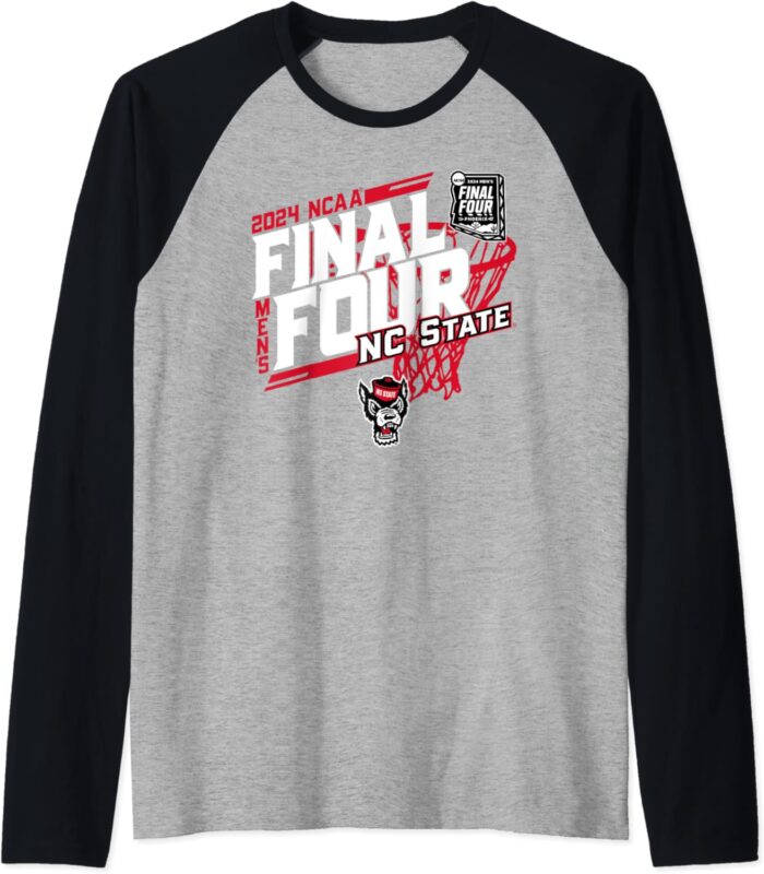 North Carolina State Wolfpack Final Four 2024 Basketball Raglan Baseball Tee