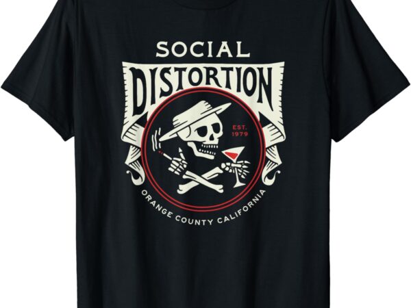 Official social distortion skelly circle t-shirt