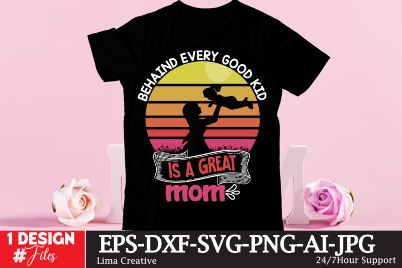 Mother’s Day T-shirt Design Bundle, Mother’s Day Retro T-shirt Design Bundle