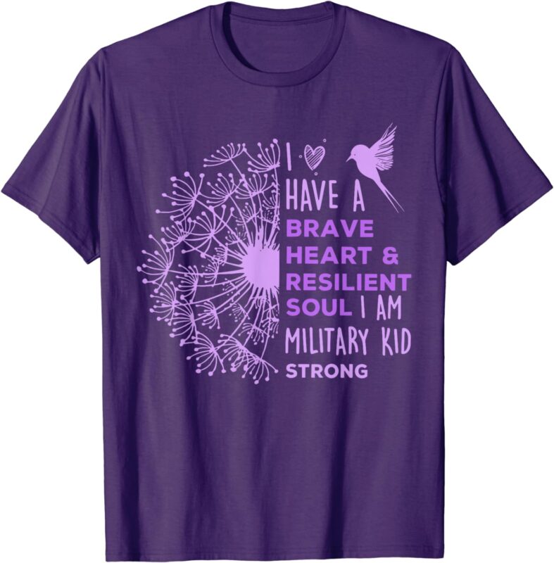 Purple Up For Military Kids Military Child Month Support T-Shirt