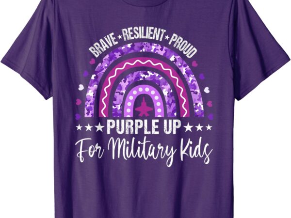 Purple up for military kids rainbow month of military child t-shirt