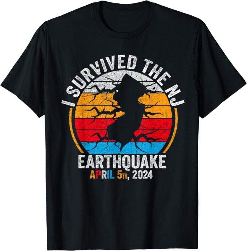 Retro Vintage I Survived The NJ Earthquake T-Shirt