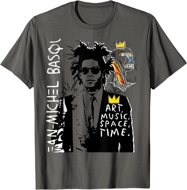 SPACE TIME ART MUSIC Rockstar NYC Artists Basquiats Portrait T-Shirt