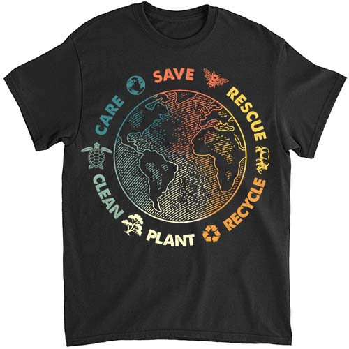 Save Bees Rescue Animals Recycle Plastic Earth Day Vintage T-Shirt LTSP